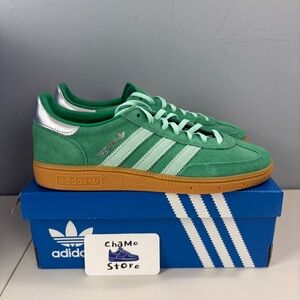 Adidas Handball Spezial Sneaker Shoes Court Green Mint Gum JS2908 Women's Sz